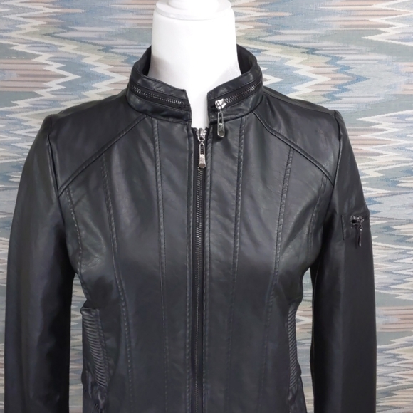therapy Jackets & Coats | Therapy Faux Leather Jacket Black Size S | Poshmark